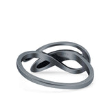 Snake Petite Dainty Promise Ring Band Oxidized 925 Sterling Silver