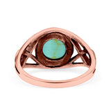 Infinity Shank Lab Opal Ring Solid Round Oxidized 925 Sterling Silver