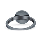 Moon and Stars Oxidized Band Solid 925 Sterling Silver Thumb Ring (10mm)