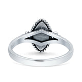 Vintage Style Marquise New Design Thumb Ring Statement Fashion Oxidized Solid 925 Sterling Silver