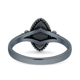 Vintage Style Marquise New Design Thumb Ring Statement Fashion Oxidized Solid 925 Sterling Silver