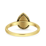 Rope Pear Design Thumb Ring Statement Fashion Oxidized Solid 925 Sterling Silver