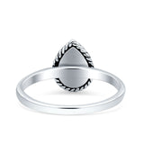 Rope Pear Design Thumb Ring Statement Fashion Oxidized Solid 925 Sterling Silver