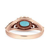 Petite Dainty Vintage Style Oval Thumb Ring Statement Fashion Oxidized Solid 925 Sterling Silver