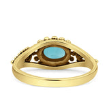 Petite Dainty Vintage Style Oval Thumb Ring Statement Fashion Oxidized Solid 925 Sterling Silver