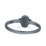 Simple Design Oval Thumb Ring Statement Fashion Oxidized Solid 925 Sterling Silver