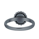 Petite Dainty New Style Oval Thumb Ring Statement Fashion Oxidized Solid 925 Sterling Silver