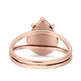 Dainty Pear Thumb Ring Statement Fashion Oxidized Solid 925 Sterling Silver