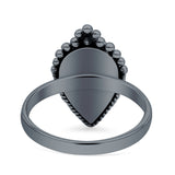 Petite Dainty Statement Fashion Pear Thumb Ring Oxidized Solid 925 Sterling Silver