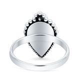 Petite Dainty Statement Fashion Pear Thumb Ring Oxidized Solid 925 Sterling Silver