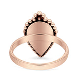 Petite Dainty Statement Fashion Pear Thumb Ring Oxidized Solid 925 Sterling Silver