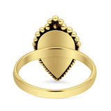 Petite Dainty Statement Fashion Pear Thumb Ring Oxidized Solid 925 Sterling Silver