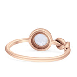 Tangled Knot Moonstone Ring Solid 925 Sterling Silver