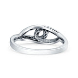 Infinity Celtic Oxidized Band Solid 925 Sterling Silver Thumb Ring (6mm)