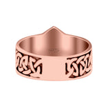 Celtic Pentagram Star Oxidized Band Solid 925 Sterling Silver Thumb Ring (15mm)