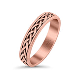 Crisscross Infinity Oxidized Band Solid 925 Sterling Silver Thumb Ring (5mm)