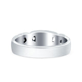 Celtic Knot Heart Oxidized Band Solid 925 Sterling Silver Thumb Ring (5mm)