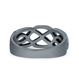 Celtic Ring Oxidized Band Solid 925 Sterling Silver Thumb Ring (9mm)
