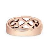 Celtic Ring Oxidized Band Solid 925 Sterling Silver Thumb Ring (9mm)