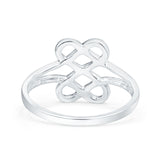 Infinity Heart Knot Celtic Band Solid 925 Sterling Silver Thumb Ring (11mm)