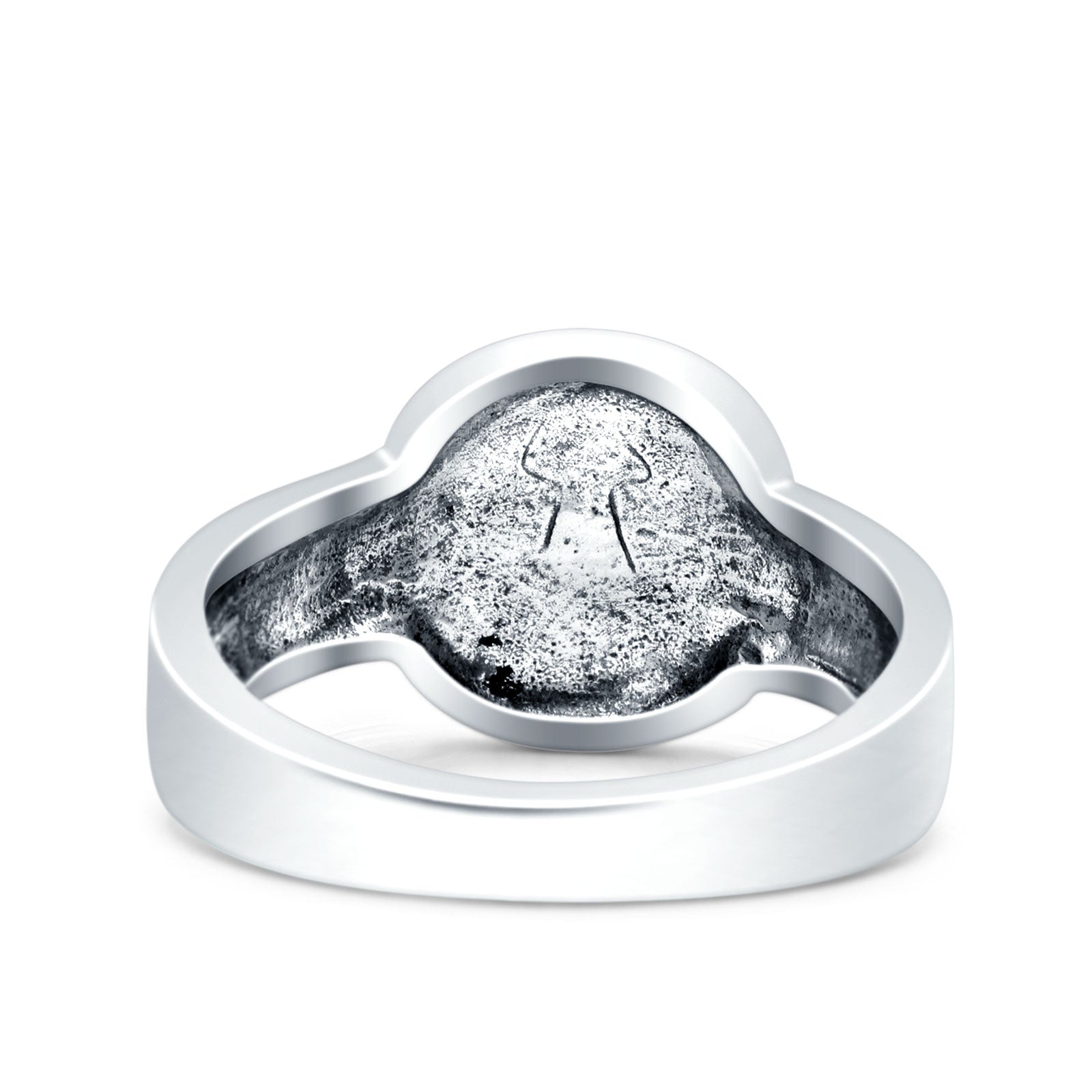 Star Oxidized Band Solid 925 Sterling Silver Thumb Ring (10mm