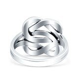 Celtic Double Infinity Oxidized Band Solid 925 Sterling Silver Thumb Ring (15mm)