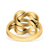 Celtic Double Infinity Oxidized Band Solid 925 Sterling Silver Thumb Ring (15mm)