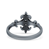 Celtic Oxidized Band Solid 925 Sterling Silver Thumb Ring (13mm)