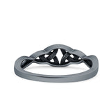 Celtic Oxidized Band Solid 925 Sterling Silver Thumb Ring (5mm)