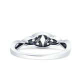Celtic Oxidized Band Solid 925 Sterling Silver Thumb Ring (5mm)
