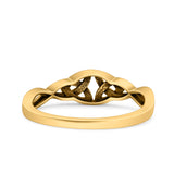 Celtic Oxidized Band Solid 925 Sterling Silver Thumb Ring (5mm)
