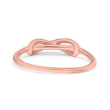 Infinity Oxidized Band Solid 925 Sterling Silver Thumb Ring (4mm)