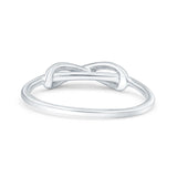 Infinity Oxidized Band Solid 925 Sterling Silver Thumb Ring (4mm)
