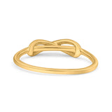 Infinity Oxidized Band Solid 925 Sterling Silver Thumb Ring (4mm)