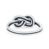 Infinity Oxidized Band Solid 925 Sterling Silver Thumb Ring (6mm)