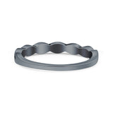 Braid Oxidized Band Solid 925 Sterling Silver Thumb Ring (2mm)