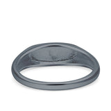 Engravable Band Ring 925 Sterling Silver Plain Ring (6mm)