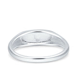 Engravable Band Ring 925 Sterling Silver Plain Ring (6mm)
