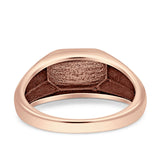 Classical Simple Signet Plain Band High Polished Solid 925 Sterling Silver Mens Ring (8mm)