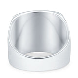 Signet Classical Simple Plain Band High Polished Solid 925 Sterling Silver Mens Ring (16mm)