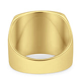 Signet Classical Simple Plain Band High Polished Solid 925 Sterling Silver Mens Ring (16mm)
