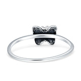 Butterfly Design Oxidized Thumb Ring 925 Sterling Silver