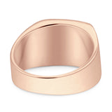Signet Plain Band High Polished Solid 925 Sterling Silver Thumb Ring (14mm)