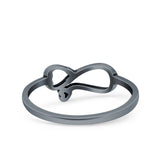 Stethoscope Ring Oxidized Band Solid 925 Sterling Silver Thumb Ring (7mm)