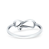 Stethoscope Ring Oxidized Band Solid 925 Sterling Silver Thumb Ring (7mm)