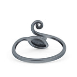 Mouse Ring Oxidized Band Solid 925 Sterling Silver Thumb Ring (12mm)