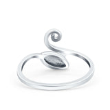Mouse Ring Oxidized Band Solid 925 Sterling Silver Thumb Ring (12mm)
