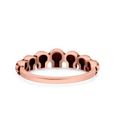Skulls Ring Oxidized Band Solid 925 Sterling Silver Thumb Ring (5mm)