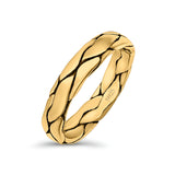 Snake Skin Band Oxidized Solid 925 Sterling Silver Thumb Ring (4.5mm)