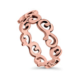 Vines Ring Oxidized Band Solid 925 Sterling Silver Thumb Ring (6mm)